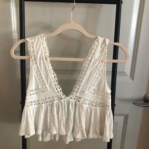 Urban Outfitters Cropped Blouse (Kimchi Blue)